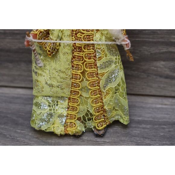 Vintage Arabian Princess Bride Tradition Dress Yellow Lace Dress Fashion Doll - Picture 3 of 13